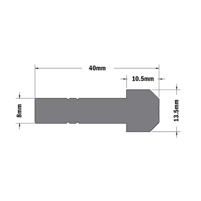 61-260-0 MODULAR SOLUTIONS SLIDE PROFILE<br>PROFILE GUIDE 40MM FOR ALUMINUM PANELS